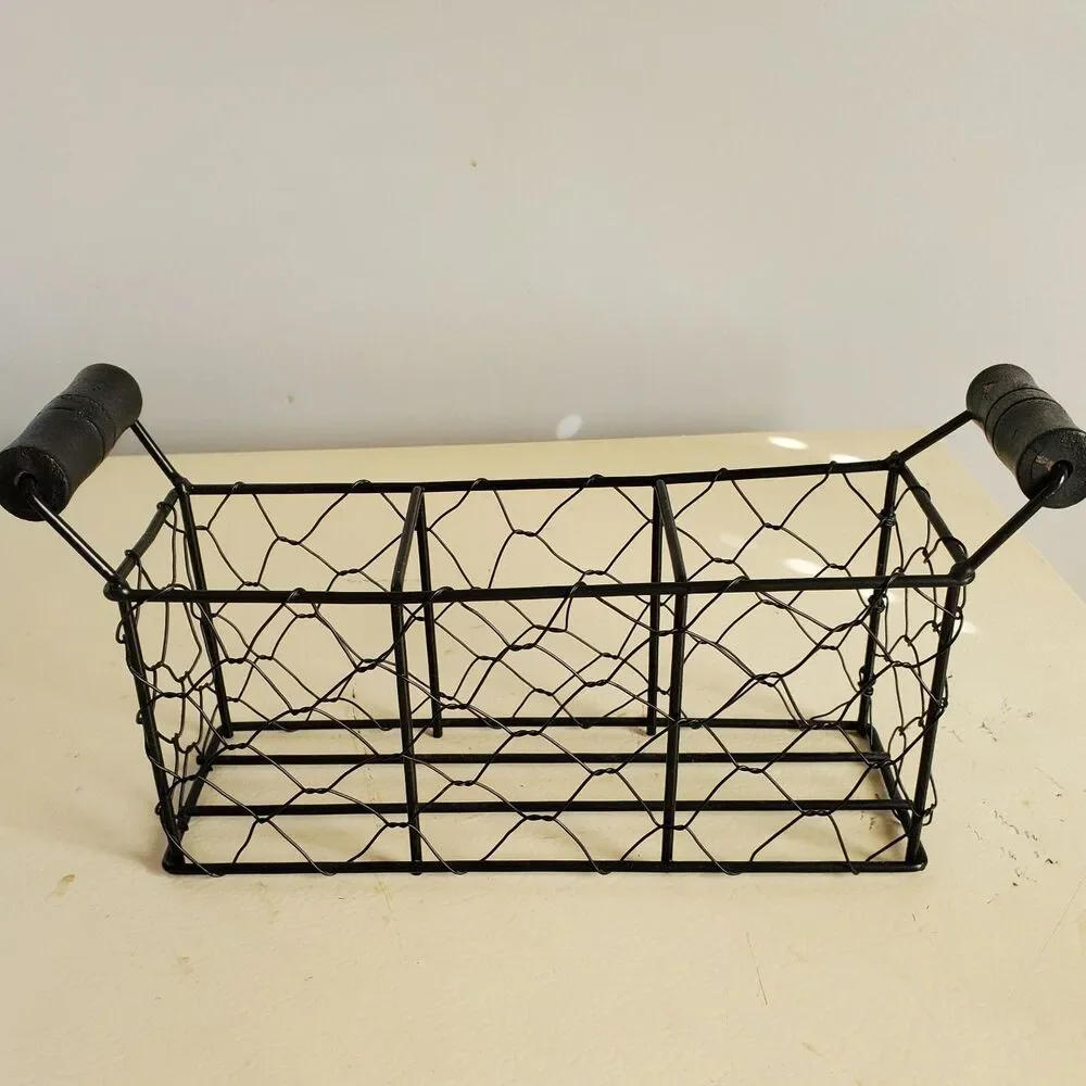 Chicken Wire Small Caddy Black